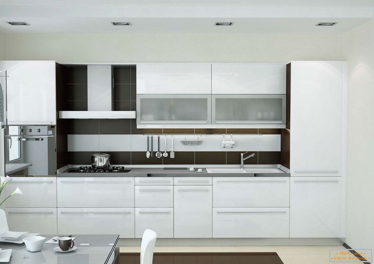 Bílá kuchyně pro 15 m2