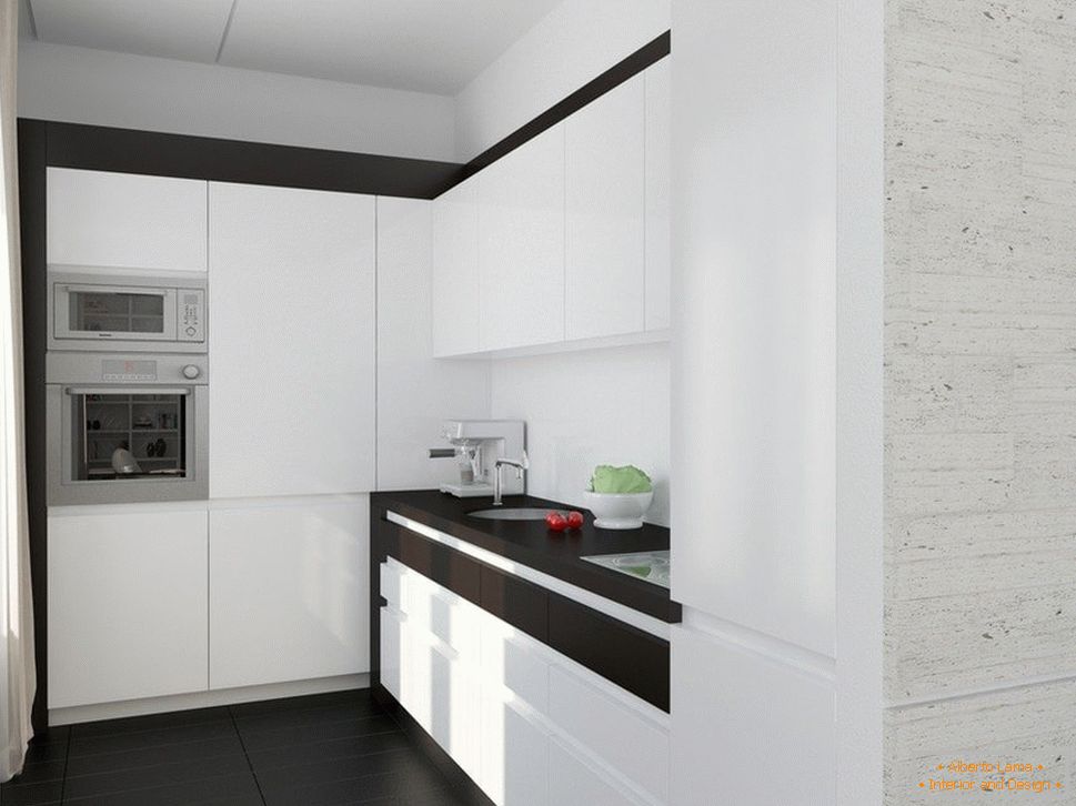 Kuchyně s bílým interiérem