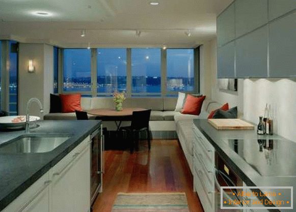 kuchyňský design obývacího pokoje v moderním stylu, foto 10