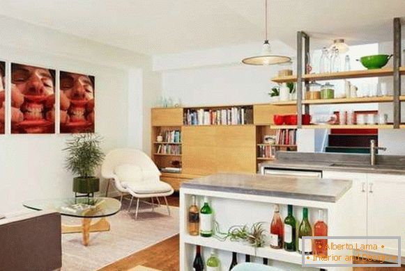 современный kuchyňský design obývacího pokoje, foto 12