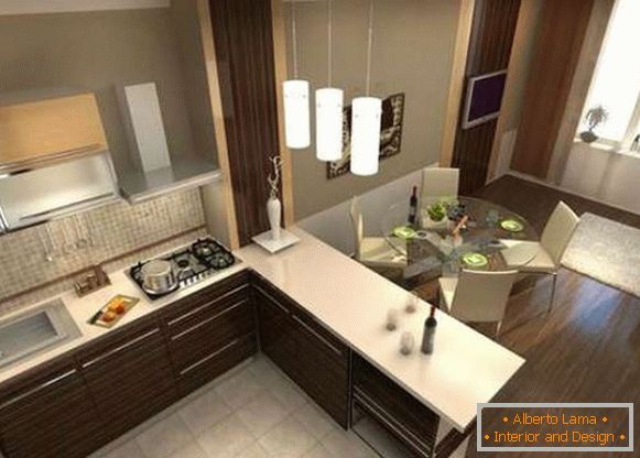 kuchyňský design obývací pokoj v moderním stylu, foto 41