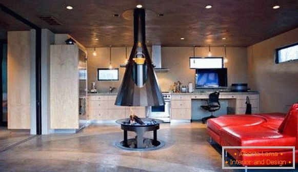 kuchyňský design obývacího pokoje v klasickém stylu, foto 48