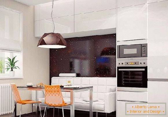 design kuchyně 16 m² s pohovkou, foto 25