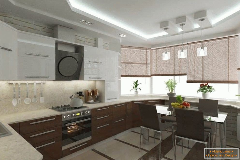 Návrh kuchyňského designu se zámeckým oknem v panelovém domě