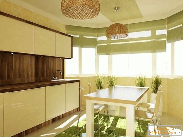 Kuchyňská linka s oknem ve stylu eco