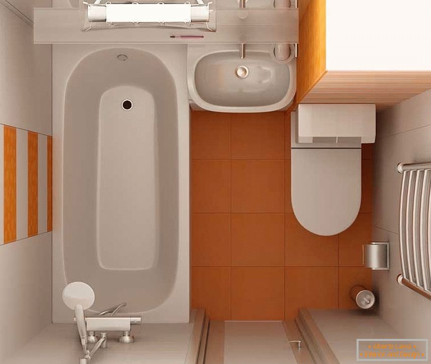 Oranžová koupelna