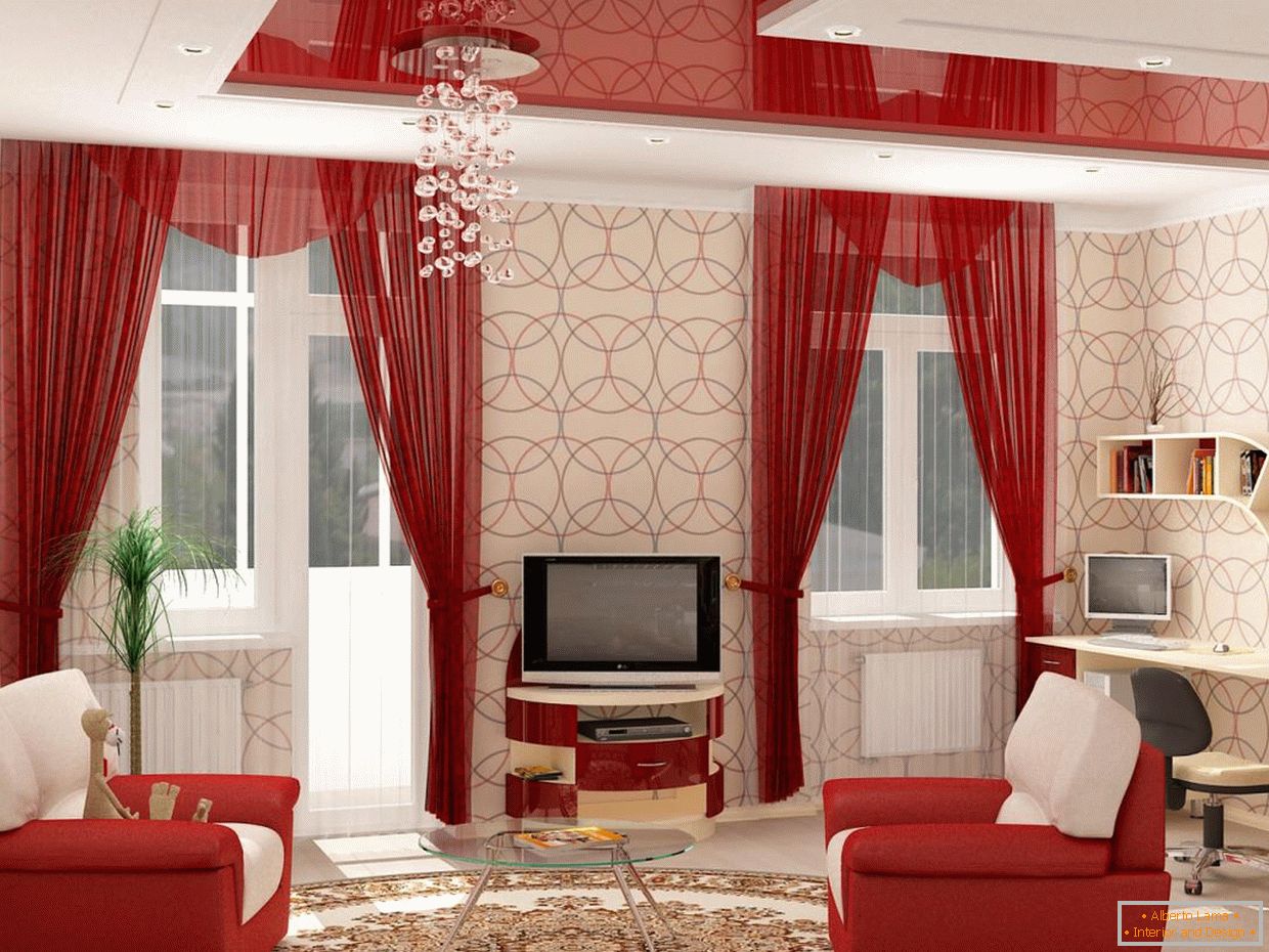 Světlý design malého obývacího pokoje