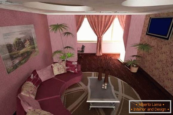 Návrh malých místností v bytě - sál v jednom pokoji Chruščov