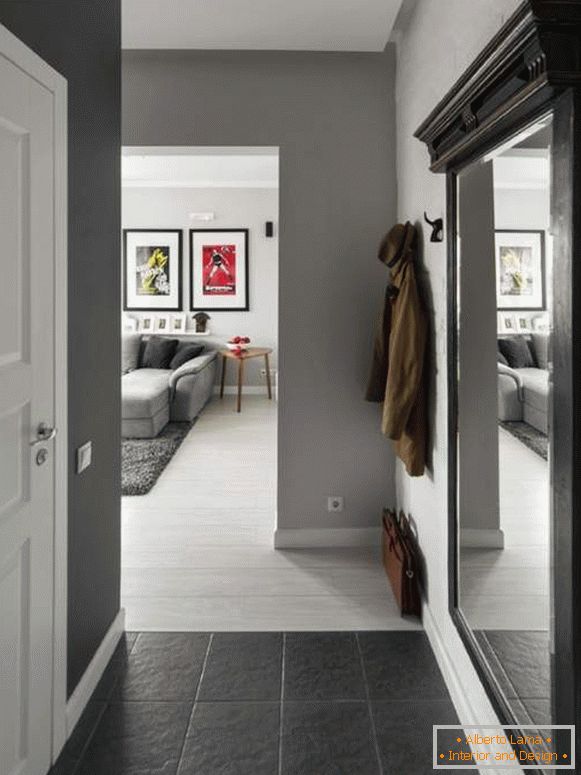 Návrh malého bytu o rozloze 30 m2 - vnitřní fotografie vstupní haly