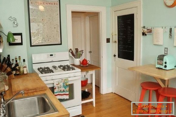 Módní malá kuchyně 2016 - fotografie v retro vintage stylu