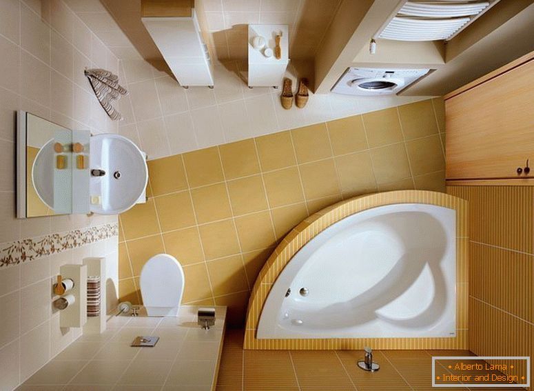 Rozložení malé koupelny v Chruščově