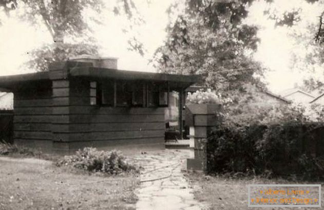 Návrh mini-domu Frank Lloyda z roku 1935