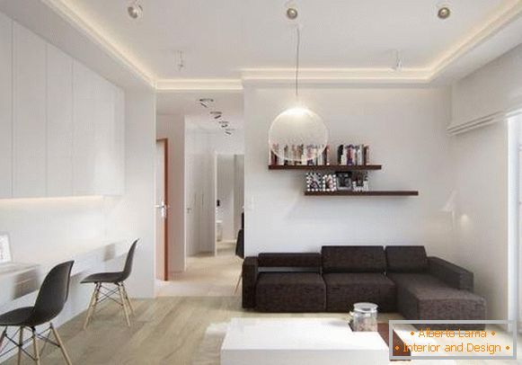 Nejlepší příklady designu jednopokojového bytu o rozloze 40 m2 za rok 2016