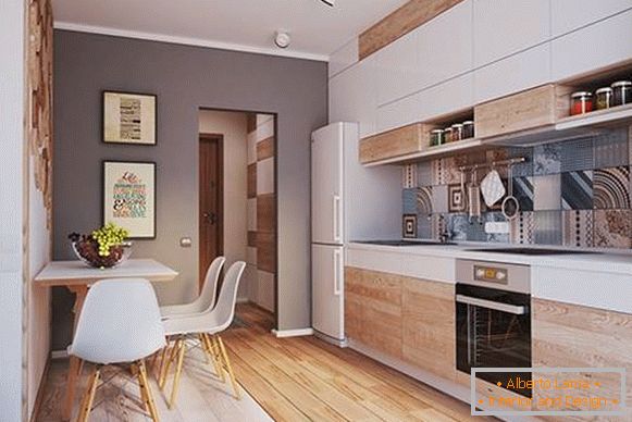 Komfortní kuchyně v designovém bytě 40 m2