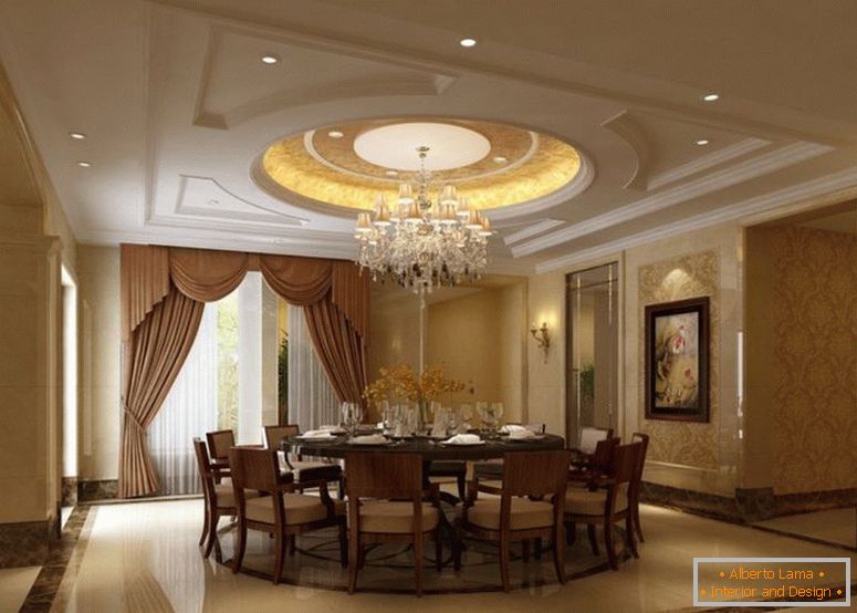 Návrh stropů ze sádrokartonu - 140 fotografií nápadů