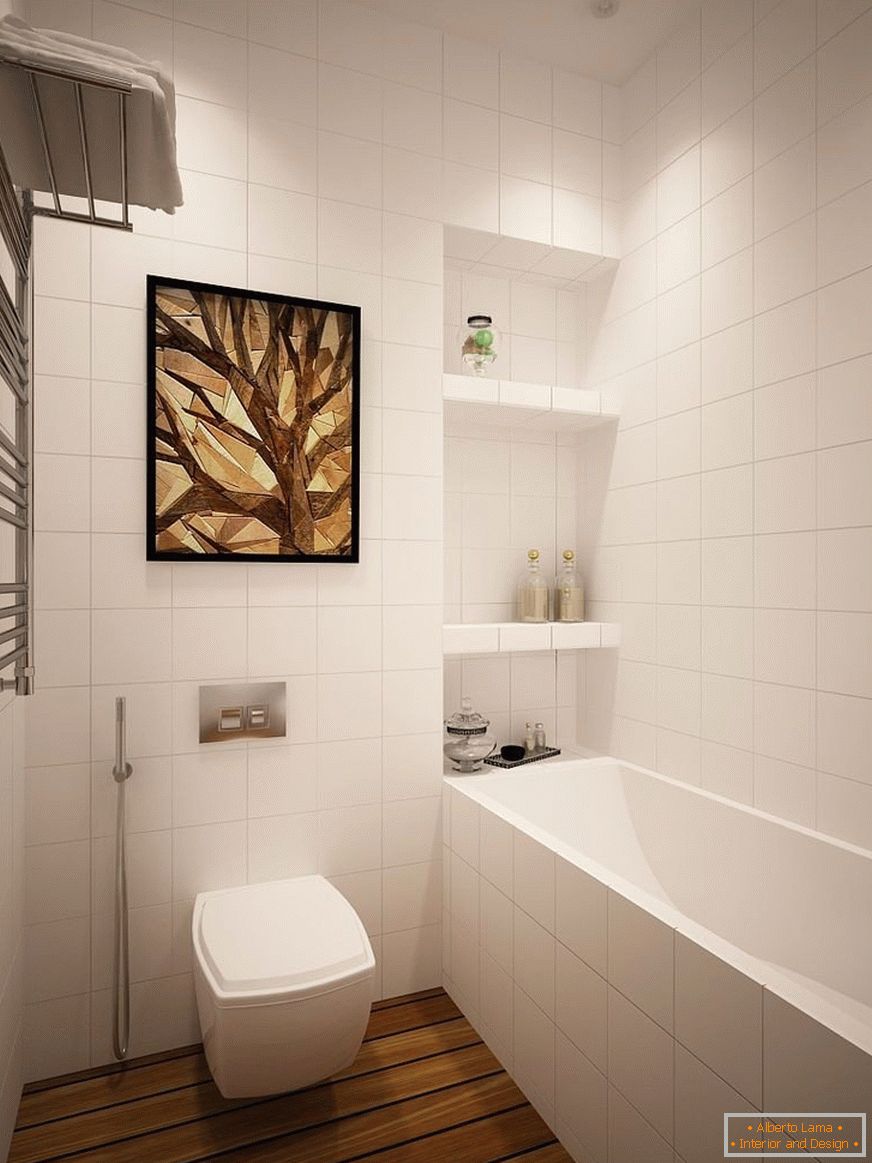 Koupelna s hygienickou sprchou a vanou