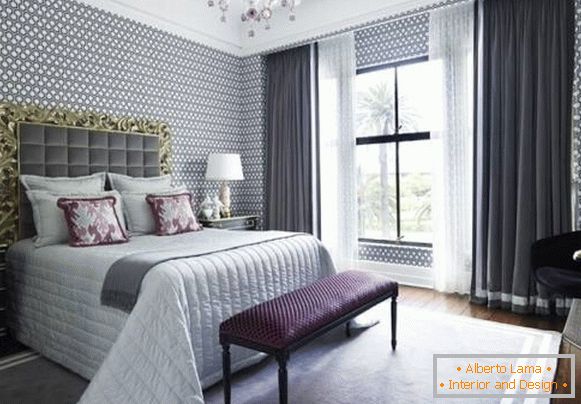 Design tapety na ložnici ve stylu luxusu