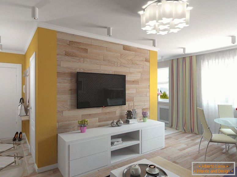 Dekorace místnosti s dřevěnou dekorací