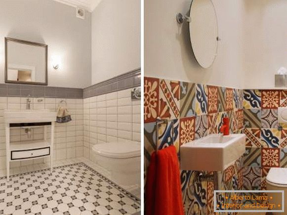 Design toalety - fotografie krásných dlaždic v interiéru