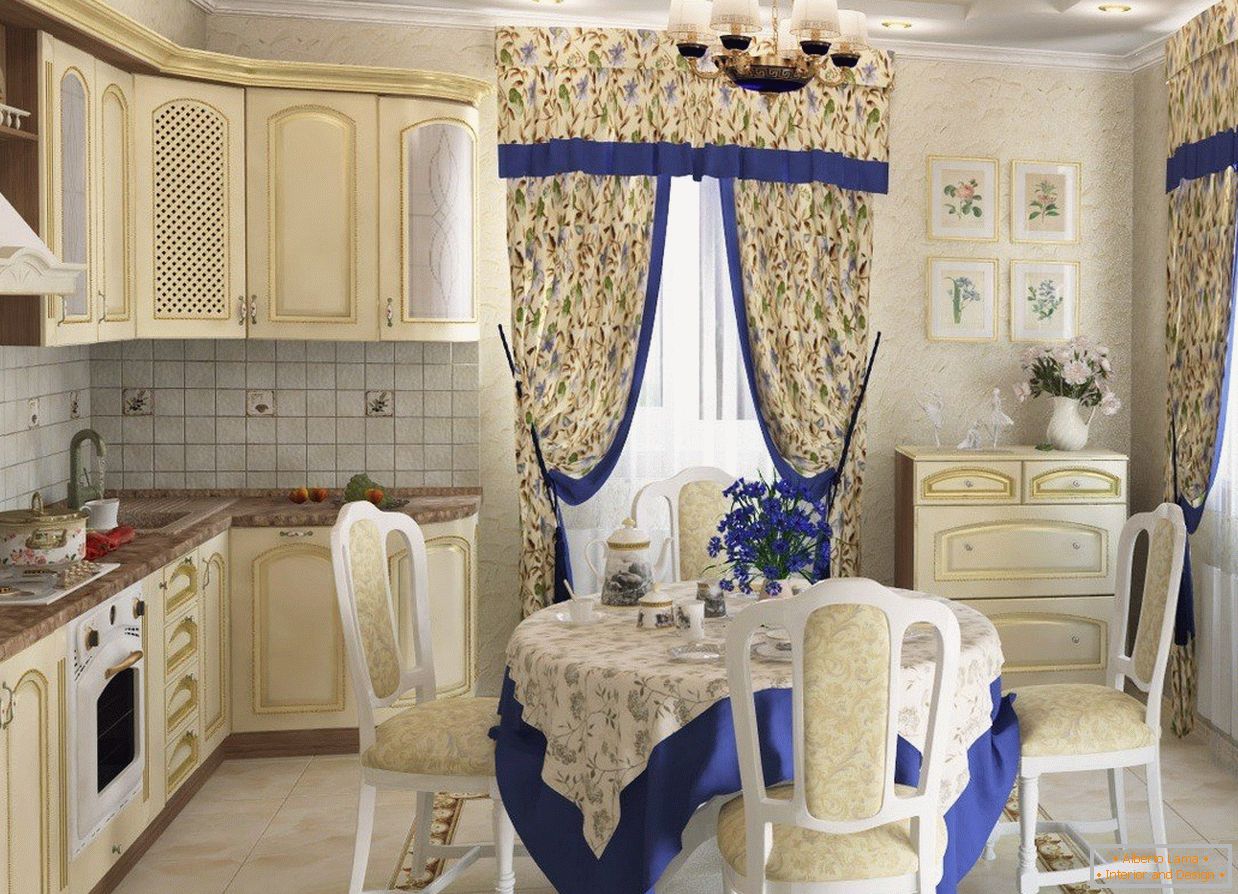 Záclony ve stylu Provence