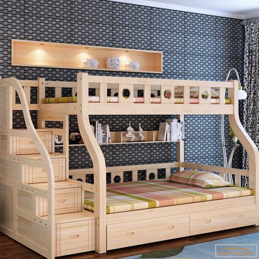 Patrová postel v ekologickém stylu
