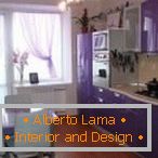 Lilacová barva v designu moderní kuchyně