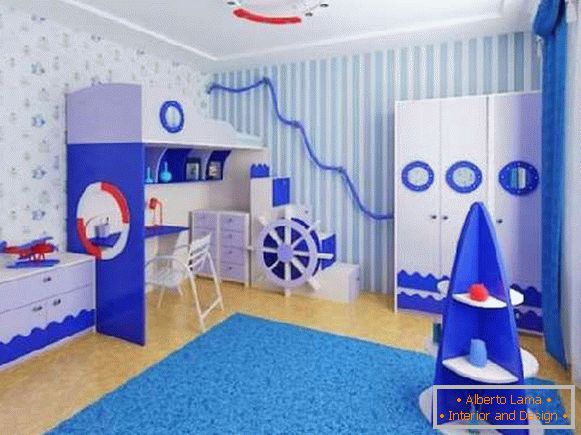 tapety v dětském pokoji pro chlapce a dívky, foto 1