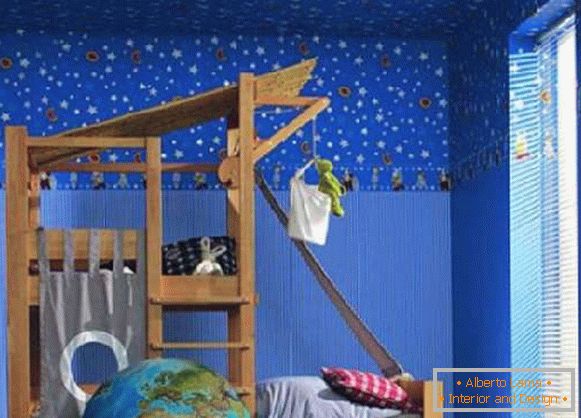 prostorové tapety v dětském pokoji, foto 33