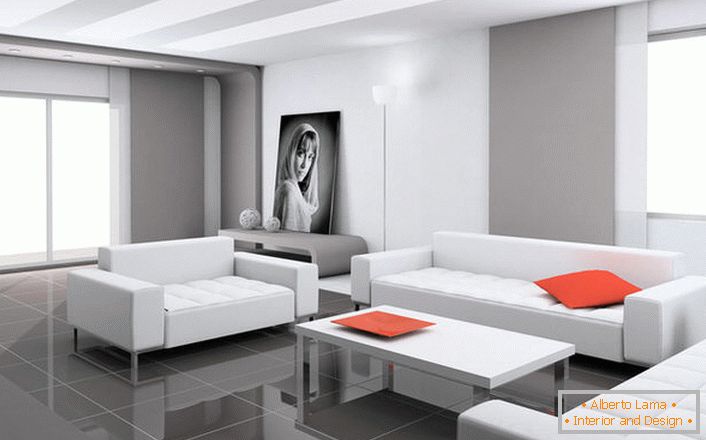 Laconický design pokoje pro hosty