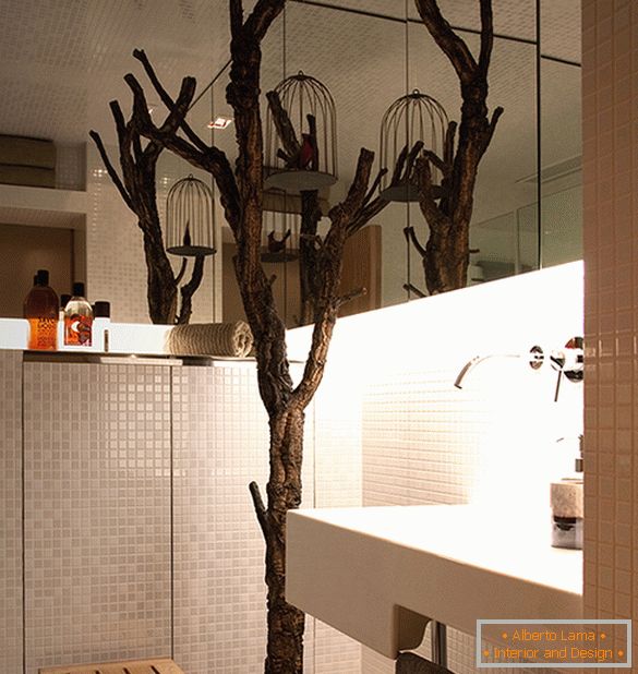 Futuristický styl v interiéru ванной