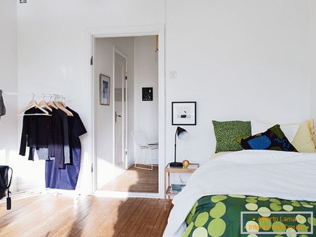 Interiér malého bytu ve skandinávském stylu