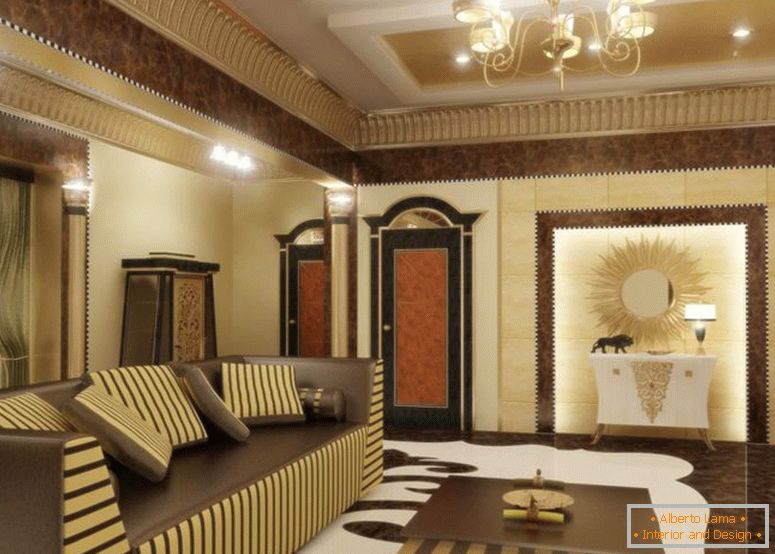 Obývací pokoj v italském stylu - 75 fotek designových nápadů