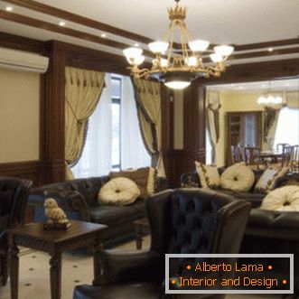 Obývací pokoj v italském stylu - 75 fotek designových nápadů