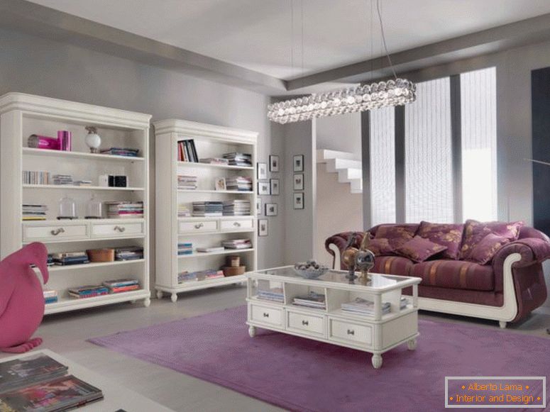 Obývací pokoj v italském stylu - 75 fotek designových nápadů