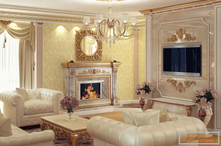 foto-interiéry-obývací pokoj v klasickém stylu