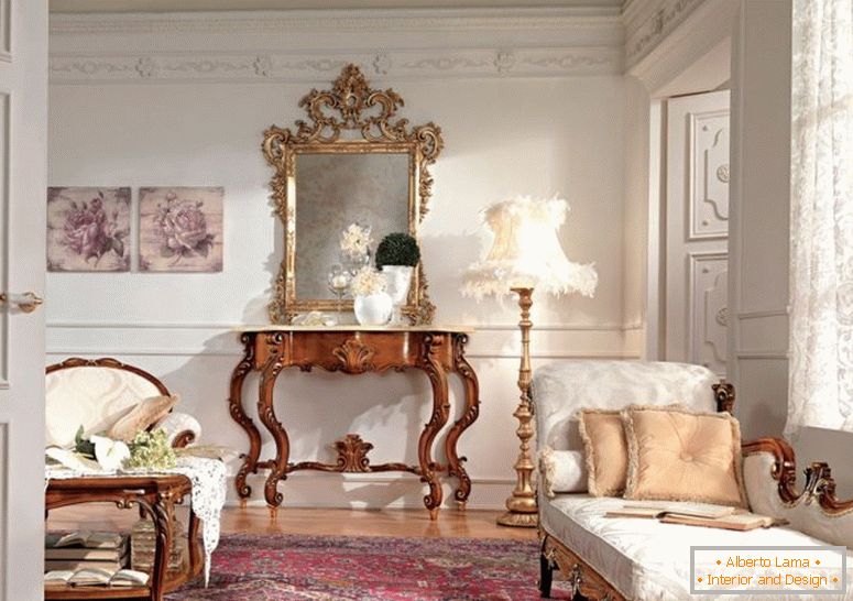 Barokní obývací pokoj - 75 fotografií neobvyklého designu