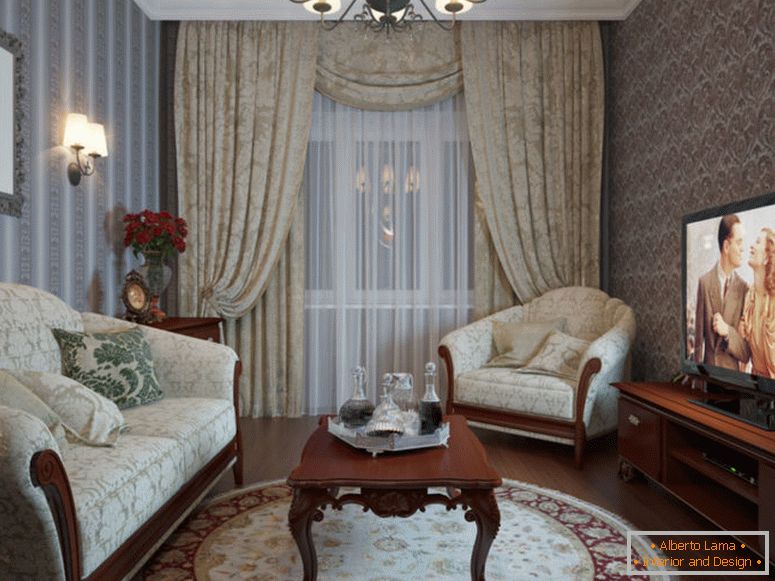 Barokní obývací pokoj - 75 fotografií neobvyklého designu