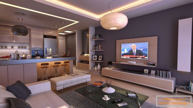 living-in-a-bachelor-byt-moderní-bachelor-byt-obývací pokoj-design-nápady