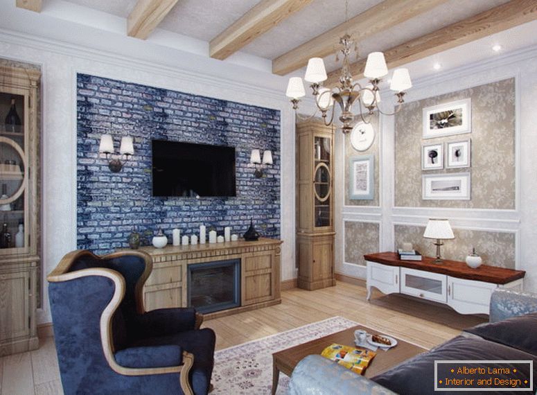 Obývací pokoj ve stylu provence - 80 fotografií neobvyklých