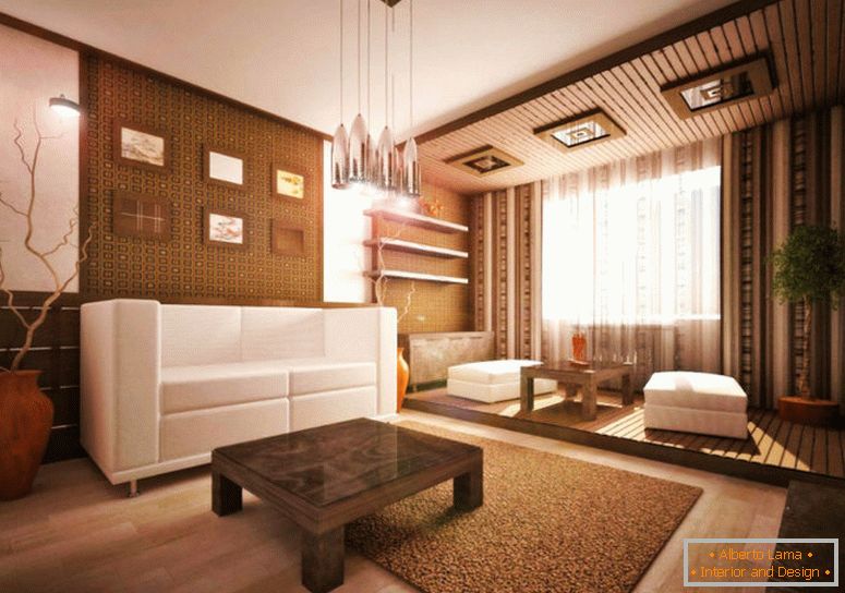 Obývací pokoj v japonském stylu
