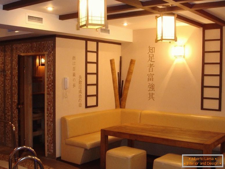Salonek v lázni japonského stylu