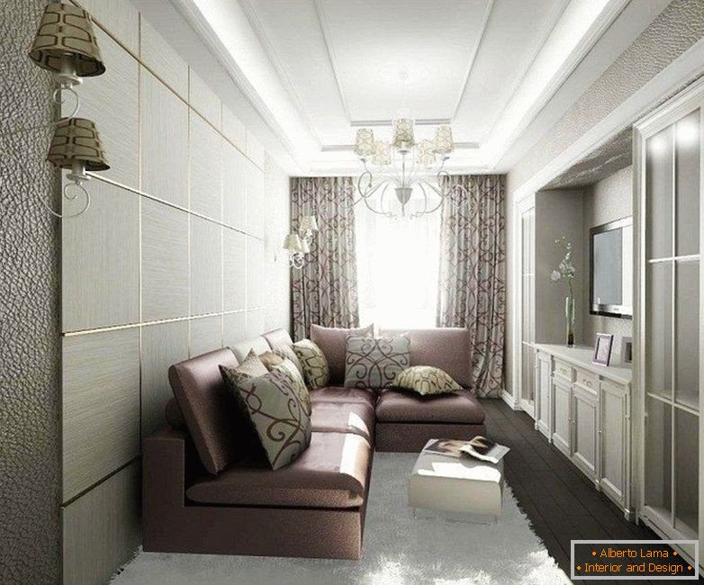 Lehký úhledný obývací pokoj