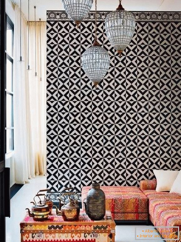 Maroko-dekorace v obývacím pokoji