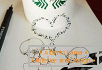 Ilustrace Tomoko Sintani na brýle Starbucks
