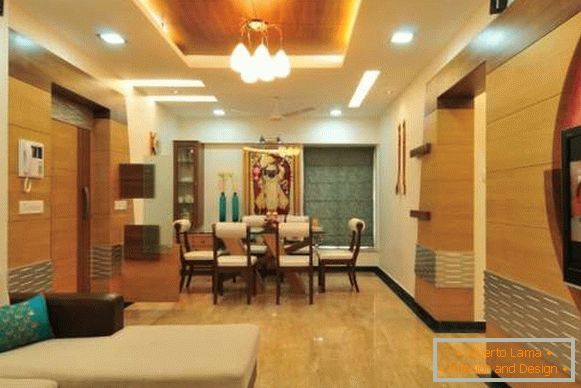 Interiér bytu v moderním indickém stylu - fotografie