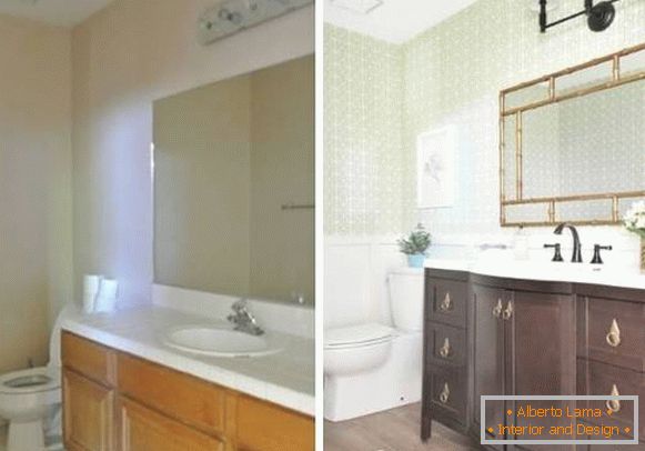 Nový design koupelny v soukromém domě před a po