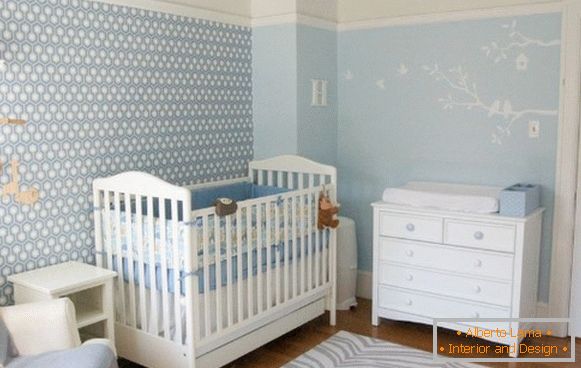 Interiér místnosti pro novorozence, foto 43