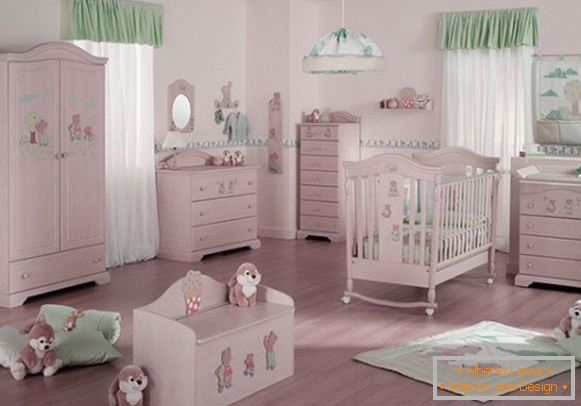Interiér místnosti pro novorozence, foto 47
