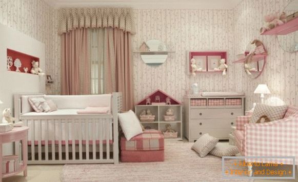 Interiér místnosti pro novorozence, foto 49