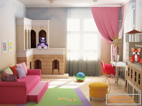 interiér dětského pokoje pro žáka, foto 55